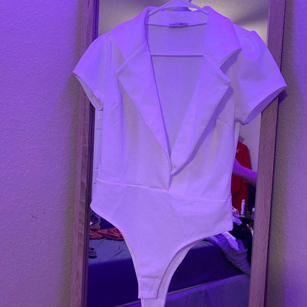 Fancy white body suit